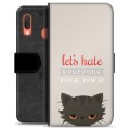 Samsung Galaxy A20e Premium Portemonnee Hoesje - Angry Cat