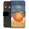 Samsung Galaxy A20e Premium Portemonnee Hoesje - Basketbal