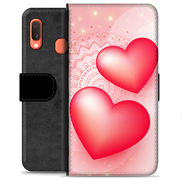 Samsung Galaxy A20e Premium Wallet Hoesje - Love