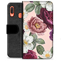 Samsung Galaxy A20e Premium Wallet Hoesje - Romantische Bloemen