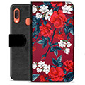 Samsung Galaxy A20e Premium Wallet Hoesje - Vintage Bloemen