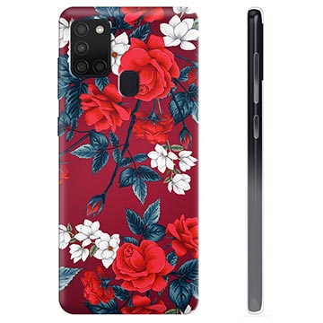 Samsung Galaxy A21s TPU Hoesje - Vintage Bloemen