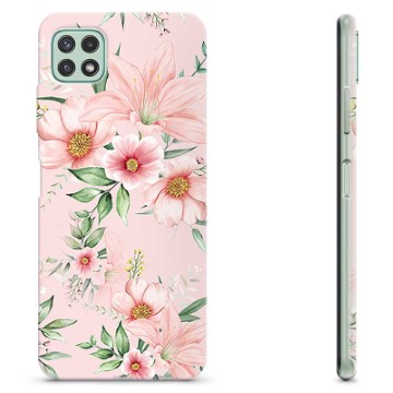 Samsung Galaxy A22 5G TPU-hoesje - Aquarel Bloemen