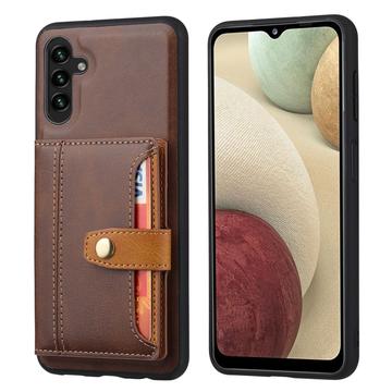 Samsung Galaxy A24 4G Retro Style Hoesje met Portemonnee - Bruin