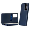 Samsung Galaxy A27 Smart Clear View Flip Hoesje met kaartsleuf - Saffier