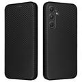 Samsung Galaxy A35 Flip Hoesje - Koolstofvezel