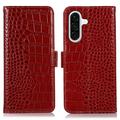 Samsung Galaxy A36 Crocodile Series Wallet Leren Hoesje met RFID