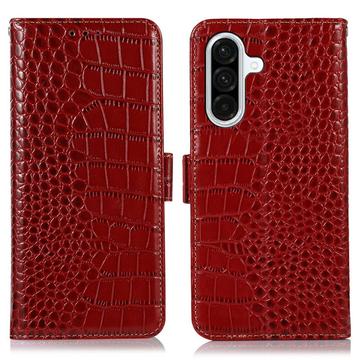 Samsung Galaxy A36 Crocodile Series Wallet Leren Hoesje met RFID