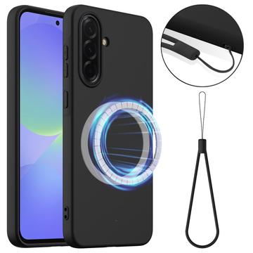 Samsung Galaxy A36/A56 Liquid Siliconen Hoesje - MagSafe Compatibel - Zwart