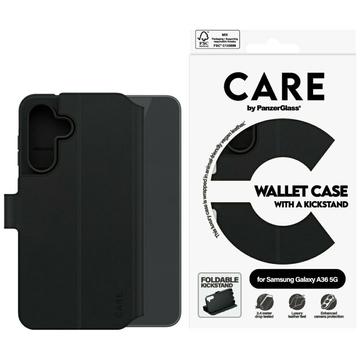 Samsung Galaxy A36 PanzerGlass Care Feature Portemonnee Hoesje met Kickstand - Zwart