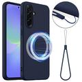 Samsung Galaxy A37 Liquid Siliconen Hoesje - MagSafe Compatibel - Donkerblauw