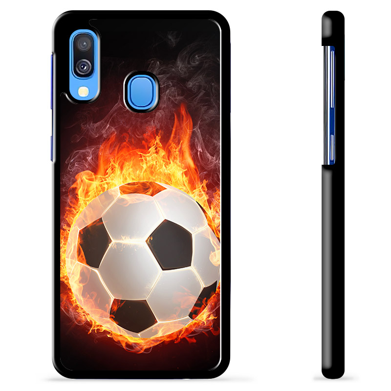 gallon Naar behoren Vertrek naar Samsung Galaxy A40 Beschermhoes - Voetbal Vlam