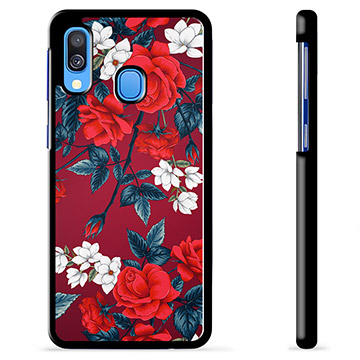 Samsung Galaxy A40 Beschermhoes - Vintage Bloemen