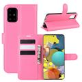 Samsung Galaxy A51 5G Portemonnee Hoesje met Magneetsluitin - Rosa