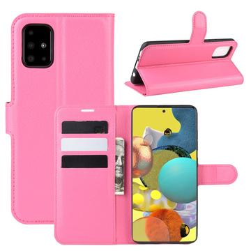 Samsung Galaxy A51 5G Portemonnee Hoesje met Magneetsluitin - Rosa