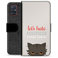 Samsung Galaxy A51 Premium Portemonnee Hoesje - Angry Cat