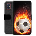 Samsung Galaxy A51 Premium Portemonnee Hoesje - Voetbal Vlam