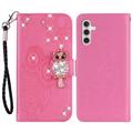 Samsung Galaxy A54 5G Uil Strass Portemonnee Hoesje