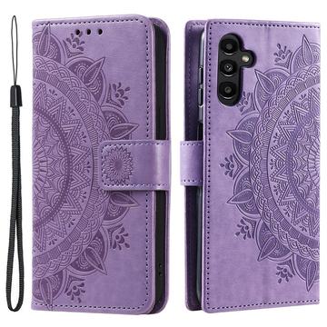Samsung Galaxy A55 Mandala Series Portemonnee-hoesje - Paars