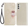 Samsung Galaxy A55 Uil Strass Portemonnee Hoesje