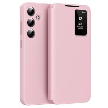 Samsung Galaxy A55 Smart Clear View Flip Hoesje met kaartsleuf
