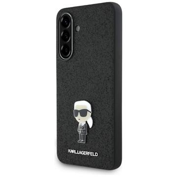 Samsung Galaxy A56 Karl Lagerfeld Fixed Glitter Metal Ikonik Hoesje - Zwart