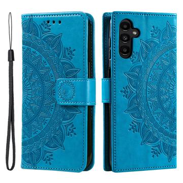 Samsung Galaxy A56 Mandala Series Portemonnee-hoesje - Blauw