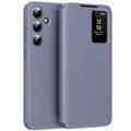 Samsung Galaxy A56 Smart Clear View Flip Hoesje met kaartsleuf - Grijs Paars