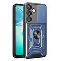Samsung Galaxy A57 Roterende ring hybride hoesje met camera schild - Blauw