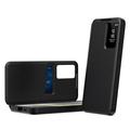 Samsung Galaxy A57 Smart Clear View Flip Hoesje met kaartsleuf - Zwart