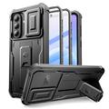 Samsung Galaxy A57 Tech-Protect Kevlar Cam+ 2-delige hoes - Schermbeschermer, camerabeschermer, standaard - Zwart
