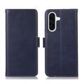 Samsung Galaxy A57 Portemonnee Lederen Hoesje met RFID - Blauw