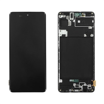 Samsung Galaxy A71 Voorzijde Cover & LCD Display GH82-22152A - Zwart