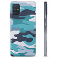 Samsung Galaxy A71 TPU Hoesje - Blauw Camouflage