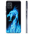Samsung Galaxy A71 TPU Hoesje - Blue Fire Dragon