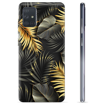 Samsung Galaxy A71 TPU Hoesje - Gouden Bladeren