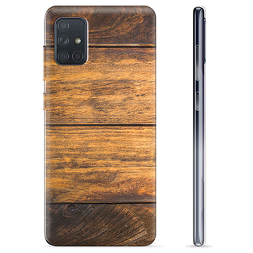 Samsung Galaxy A71 TPU Hoesje - Hout