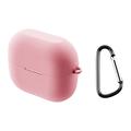 Samsung Galaxy Buds3/Buds3 Pro Siliconen Hoesje met Karabijnhaak - Roze