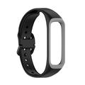 Samsung Galaxy Fit2 Zachte Siliconen Band - Zwart / Grijs