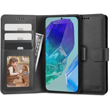 Samsung Galaxy M55/F55/C55 Tech-Protect Portemonnee Hoesje Met Magneet & Standaard - Zwart