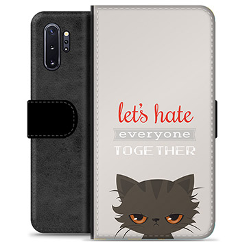 Samsung Galaxy Note10+ Premium Portemonnee Hoesje - Angry Cat