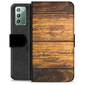 Samsung Galaxy Note20 Premium Portemonnee Hoesje - Hout