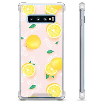 Samsung Galaxy S10 Hybrid Hoesje - Citroenpatroon