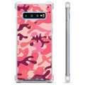 Samsung Galaxy S10 Hybrid Hoesje - Roze Camouflage