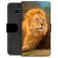 Samsung Galaxy S10 Premium Portemonnee Hoesje - Leeuw