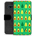Samsung Galaxy S10+ Premium Portemonnee Hoesje - Avocado Patroon