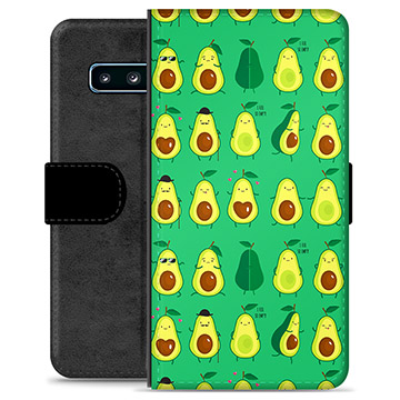 Samsung Galaxy S10+ Premium Portemonnee Hoesje - Avocado Patroon