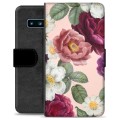 Samsung Galaxy S10+ Premium Wallet Hoesje - Romantische Bloemen