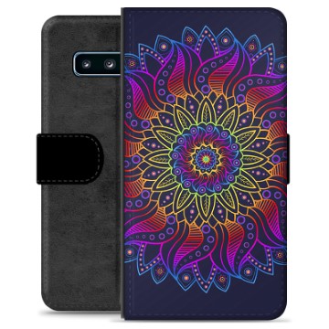 Samsung Galaxy S10 Premium Portemonnee Hoesje - Kleurrijke Mandala