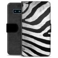 Samsung Galaxy S10 Premium Portemonnee Hoesje - Zebra